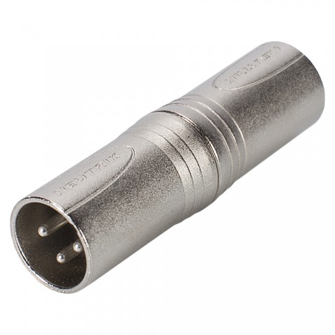 NEUTRIK®  Adapter | XLR 3-pole male straight, grey 