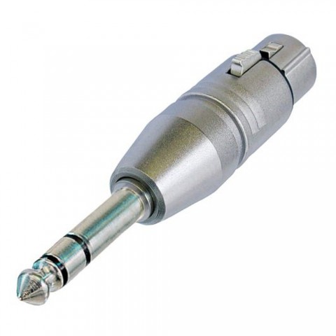NEUTRIK®  Adapter | jack male 6,3 mm stereo/XLR 3-pole female straight, grey 