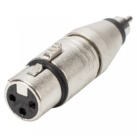 NEUTRIK®  Adapter | RCA male/XLR 3-pole female straight, silver-grey 
