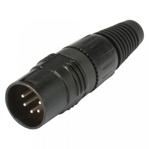 HICON  Adapter | DMX Terminator 120 O/XLR 5-pole male straight, black 