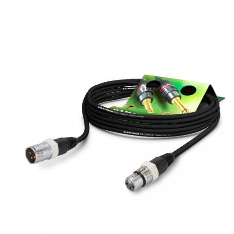 Microphone Cable SC-Carbokab 225, 2 x 0,25 mm² | XLR / XLR, NEUTRIK 15,00m | black | white