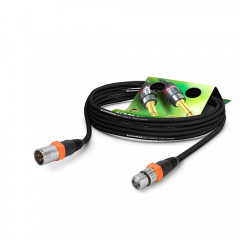 Microphone Cable SC-Carbokab 225, 2 x 0,25 mm² | XLR / XLR, NEUTRIK 20,00m | black | orange