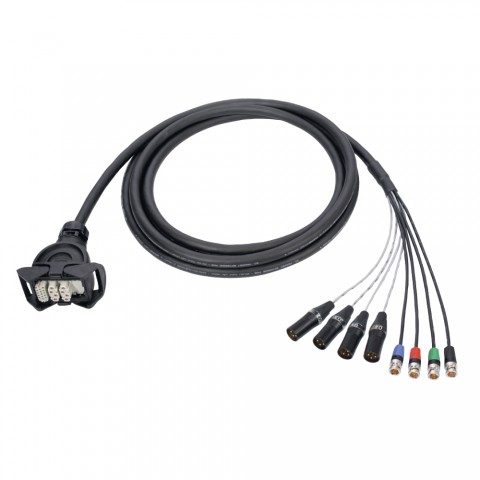 Sommer cable MADI Anschluss-System , rearTWIST® BNC Stecker/Multipin female (HAN-ECO, mit Bügeln)/XLR 3-pol male/XLR 3-pol female; HARTING/NEUTRIK® 