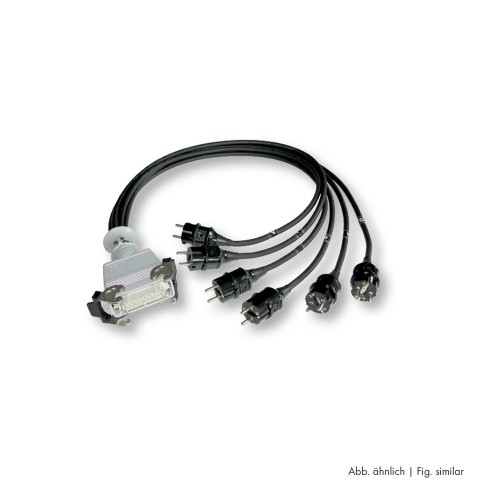 Sommer cable Load splice cable , Multipin female/Schuko connector male; ILME/MENNEKES 