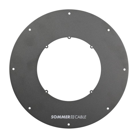 Sommer cable Front panel with attachment for small round panels RUND0204, RUND-MP etc., 0 HE for GT450, SD050 and SD060, grey 