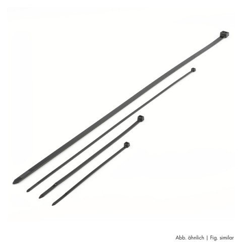 Kabelbinder, Länge: 200 mm, Breite: 4,6 mm, schwarz 