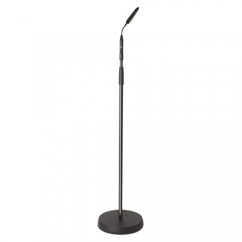 Microphone stand, Single stand with a heavy cast base, black 