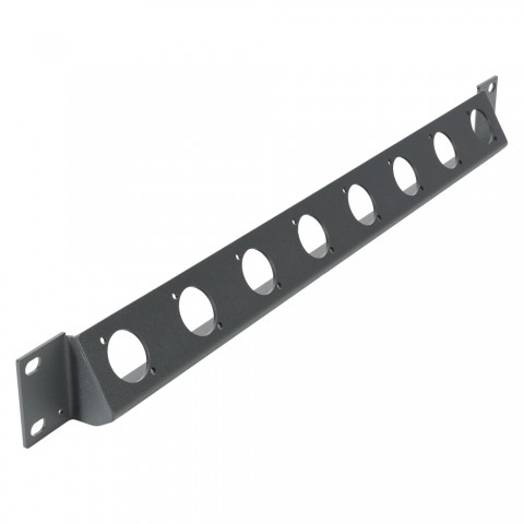 Sommer cable Rack panel, universal D series 30° angled, 1 HE, 1 HE, Sheet steel, tin-plated 1.5mm, anthracite 