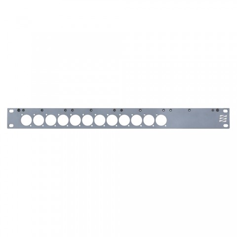Sommer cable Rack panel, universal D series, Aluminum milled, 4mm, 1 HE, anthracite, including stainless steel reinforcing angles 