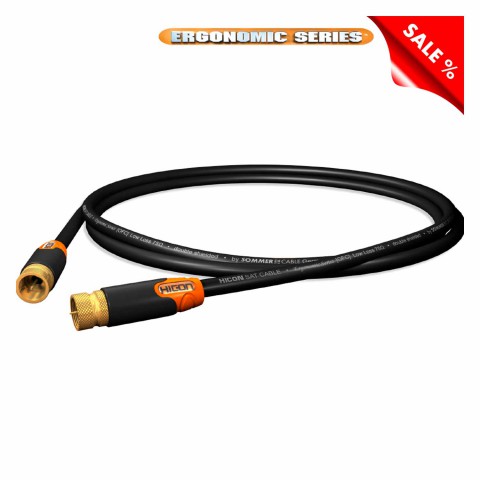 Sat-/f- connection cable F-Plug, 1  | F-Plug / F-Plug, HICON 
