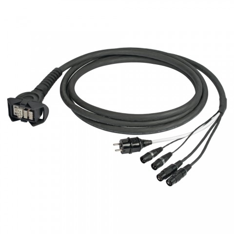 Sommer cable network / DMX & power system , Multipin female (HAN-ECO, with clamps)/Ethercon male/Schuko cable connector male; HICON 
