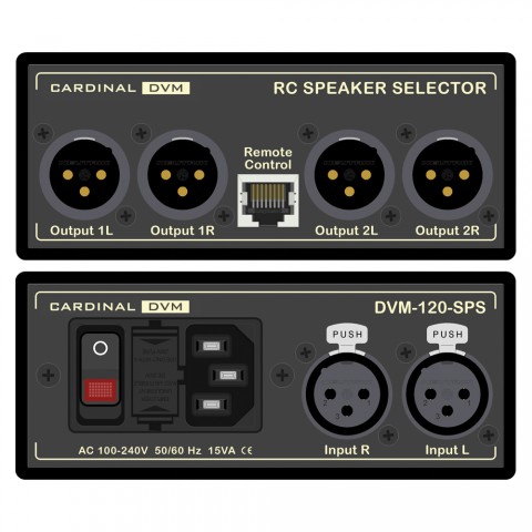 CARDINAL DVM Speaker-Selector inkl. Fernbedienung, Professional, B x H x T: 120 mm x 51 mm x 260 mm 