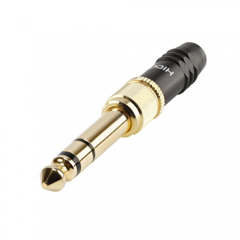 HICON  Adapter | jack male 6,3 mm stereo/Mini-jack male 3,5 mm stereo straight, black 