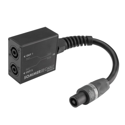 Sommer cable  Adapter | NL4FX-SOM/speakON® NL2MP SPLIT gerade, grau 