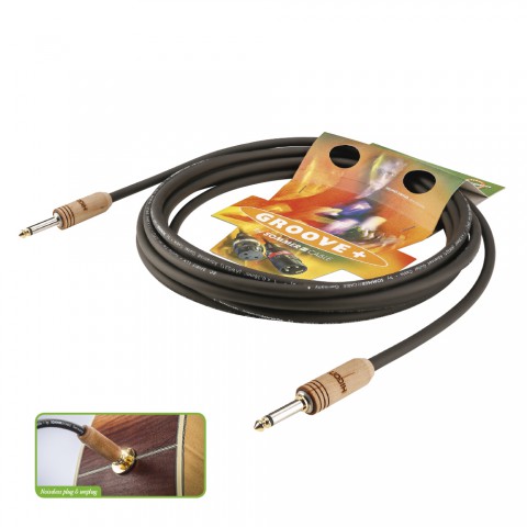 Instrument cable SC-SPIRIT LLX, HICON WOODPLUG, 1 x 0,38 mm² | jack / jack, HICON 