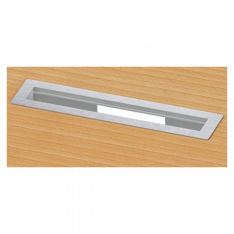 SYSWALL Table mounting frame Desk installation frame for 8 modules; depth: 90 mm, colour: silver 