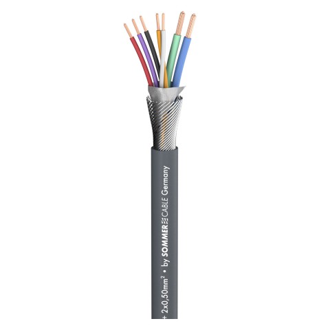Microphone Cable SC-Octave Tube; 5 x 0,14 mm²; 2 x 0.50 mm²; PVC Ø 6,50 mm; grey 