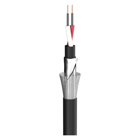 Mikrofonkabel SC-Carbokab 225; 2 x 0,25 mm²; S-PVC Ø 7,60 mm; schwarz 