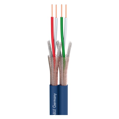 Patch & Microphone Cable SC-Peacock MKII; DMX: 2 x 0,22 mm²; S-PVC; 9,2 x 4,5 mm; blue 