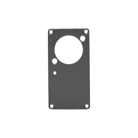 Frontblech 1 x D-Loch, 90° gedreht für für SYKP SYSBOXX Kassettenprofil, 2,5 mm verzinktes Stahlblech, Farbe: grau 
