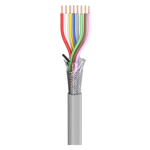 control lead SC-Control Flex; 8 x0,14 mm²; PVC, flame-retardant, Ø 5,50 mm; grey; Eca 