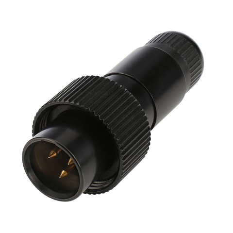 HICON MINI-XLR, IP67 & EXTRA ROBUST, IP67 , 3-pole , Steel housing-male connector, gold plated contact(s), straight 