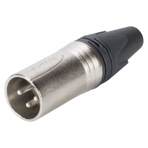 NEUTRIK® XLR, 3-pole , metal-, Soldering-male connector, silver plated contact(s), straight, nickel 