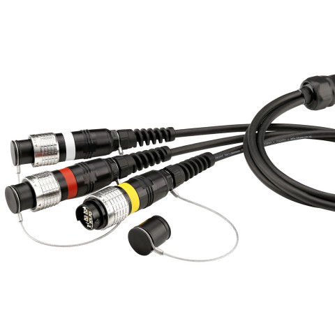 Sommer cable Digital LWL-Verteilsystem , LC 3 x HI-FIBER4-MC <-> 3 x HI-FIBER4-MC | Multimode | OCTOPUS PUR | Mobilversion | 100m | GT-Serie