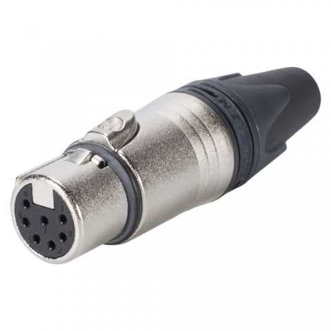 NEUTRIK® XLR, 7-pole , metal-, Soldering-female connector, silver plated contact(s), straight, nickel 