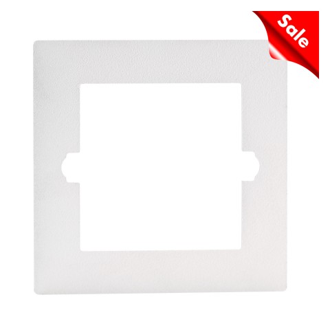 Adapter frame for flush mounting and front panels with rounded corners , scale: 55x55x1,9 mm, plastic, colour: white 