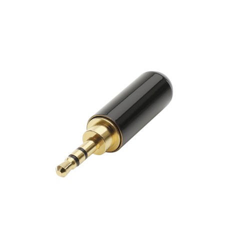 HICON Mini-Jack (2,5mm)  3-pole metal-male connector, straight 