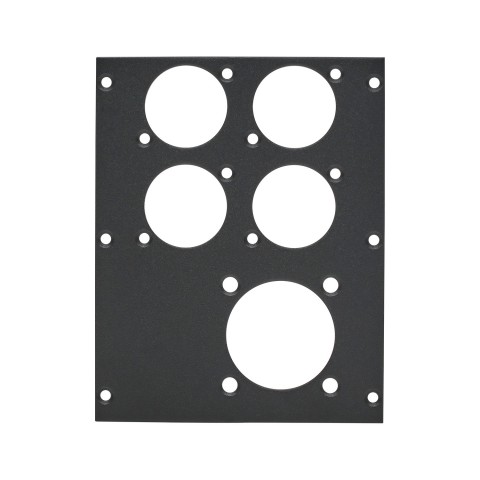 front panel 1 x NL8 / 4 x NL4, 2 HE, 3 BE for SYS-series, Galvanized sheet steel, colour: anthracite, RAL 7016 