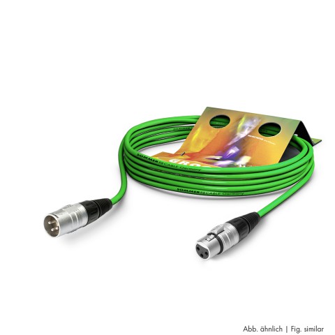 Mikrofonkabel Stage 22 Highflex, 2 x 0,22 mm² | XLR / XLR, HICON 1,00m | grün