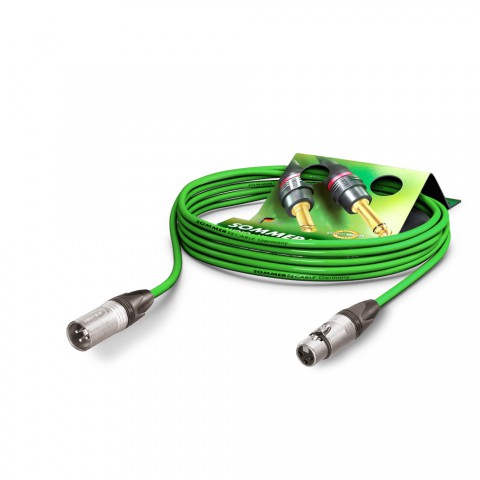 Mikrofonkabel Stage 22 Highflex, 2 x 0.22 mm² | XLR / XLR, NEUTRIK® 0,50m | grün