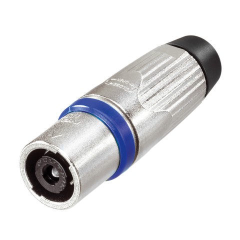 NEUTRIK® speakON®, splashproof IP54 , 4-pole , metal-, Soldering-male connector, silver plated contact(s), straight, max. 6 mm², nickel coloured 
