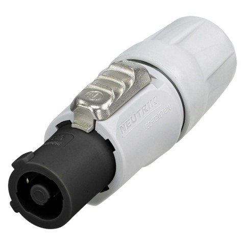NEUTRIK® powerCON®, 3-pole , plastic-, screw-type-female connector, silver plated contact(s), straight, grey 