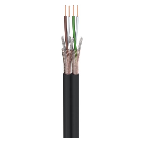 Patch & Microphone Cable SC-Peacock MKII; DMX: 2 x 0,22 mm²; S-PVC; 9,2 x 4,5 mm; black 