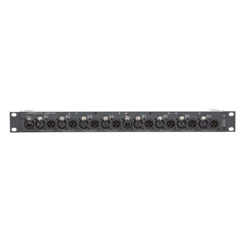Sommer cable Connection Panel SYSPAN , 2 HE, 3 BE; depth: 80 mm, 2 x 4 x XLR  3-pol female A-Series/2 x 4 x XLR  3-pol male A-Series/2 x RJ45 CAT.6A; NEUTRIK®, colour: anthracite 