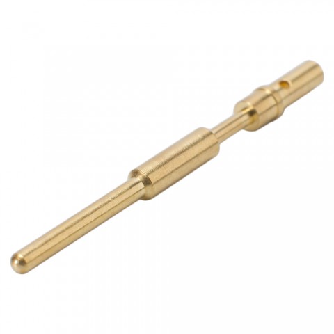 Contact connector male, crimp-, gold plated contact(s), max. 0,6 mm² 
