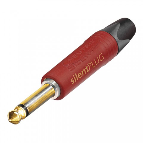 NEUTRIK® Klinke (6,3mm)  2-pol Kunststoff-Löttechnik-Stecker, Pin vergoldet, gerade, rot 