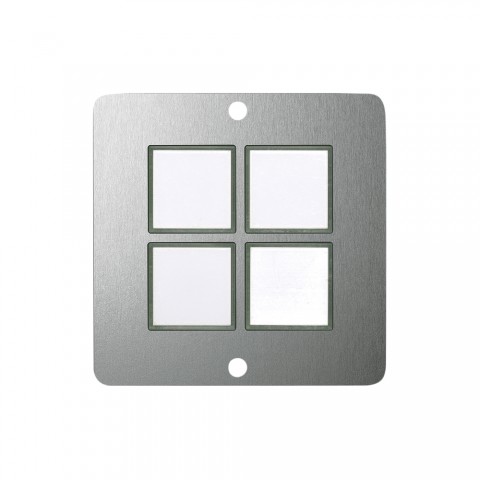 4-way button module, EIB/KNX® 4-way button module, EIB / KNX with LED lighting, incl, scale: 50x50 mm, stainless steel, colour: stainless steel 