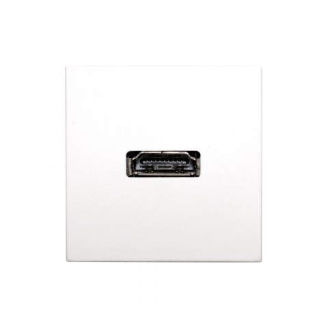 connection-modul HDMI fem. —> Screw terminal, scale: 45x45 mm, plastic, colour: pure white 