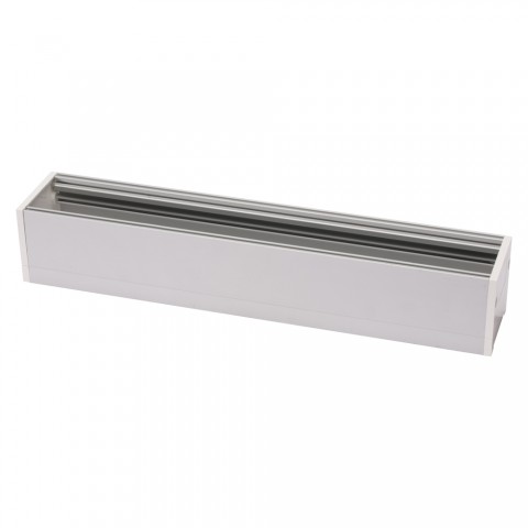 Aluminum housing for 7 x 45x45-modules , scale: 325 x 57 x 60 mm, plastic, colour: aluminium silver 
