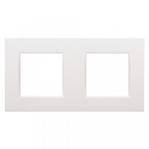 Switch frames, 2-way outside 80 x 151 mm, scale: 45x45 mm, plastic, colour: pure white 
