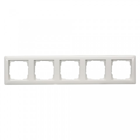 Switch frames, 5-way , scale: 55x55 mm, plastic, colour: pure white 