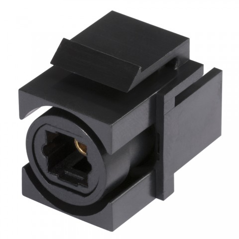 Optical / Toslink, plastic-, Patch-, Keystone Clip-In, black 