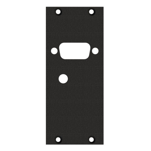 front panel HDMI / VGA cut out, 2 HE, 1 BE for SYS-series, Galvanized sheet steel, colour: anthracite, RAL 7016 