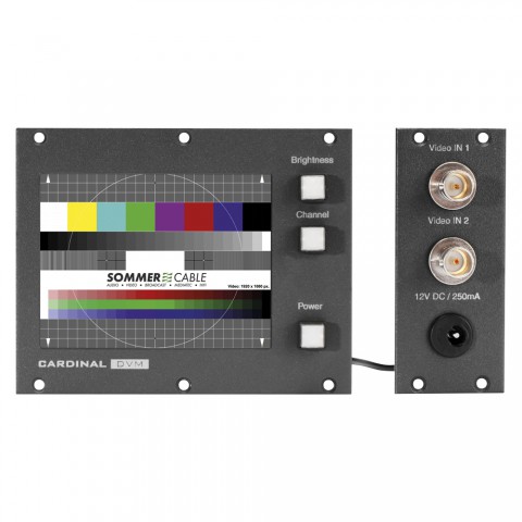 CARDINAL DVM ¼ -19“ display module, 2 HE, W x H x D: 106,5 mm x 84 mm x 132 mm 