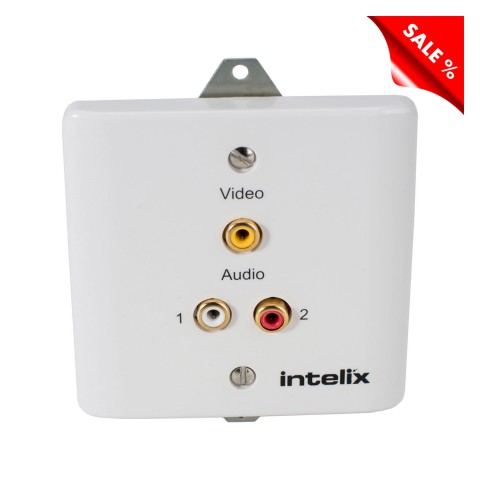 INTELIX Analog Video (+Audio) Baluns, Video (+Audio) Transmitter / Receiver, IN: RCA Video/2 x RCA Audio | OUT: IDC block 