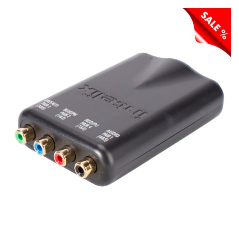 INTELIX Analog Video (+Audio) Baluns, Video (+Audio) Transmitter / Receiver, IN: RCA Audio (digital S/PDIF)/3 x RCA Video | OUT: RJ45 